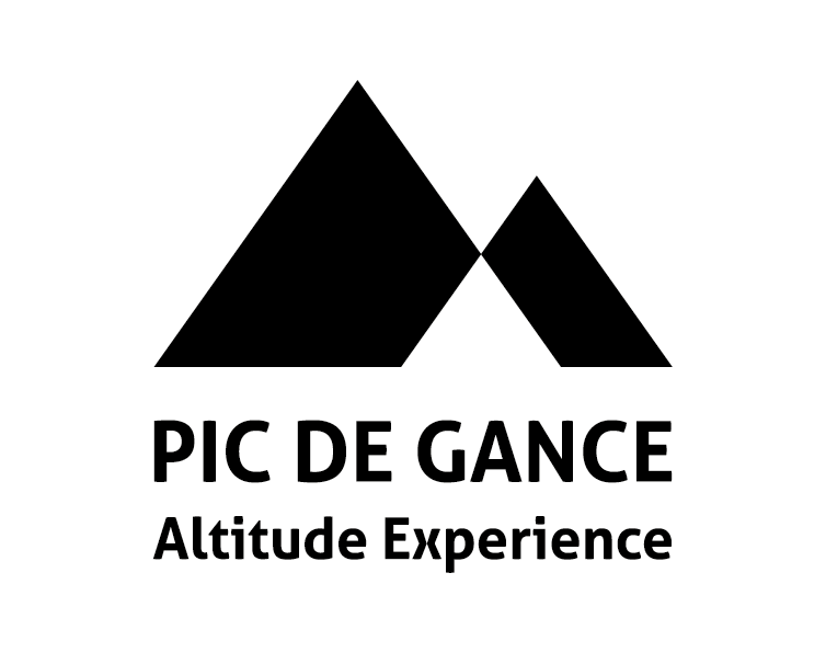 Logo noir sur fond blanc Pic de Gance créé par Marta Smirnova