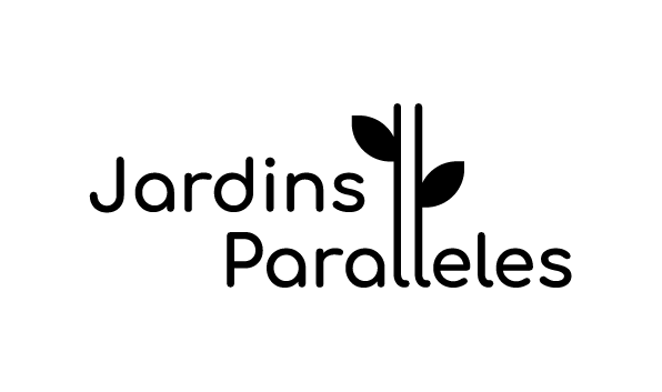 Logo "Jardins Parallèles" noir sur le site-portfolio de Marta Smirnova